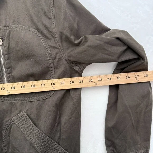 Flint And Tinder Flight Jacket Mens XL Green Olive Full Zip Lightweight Casual